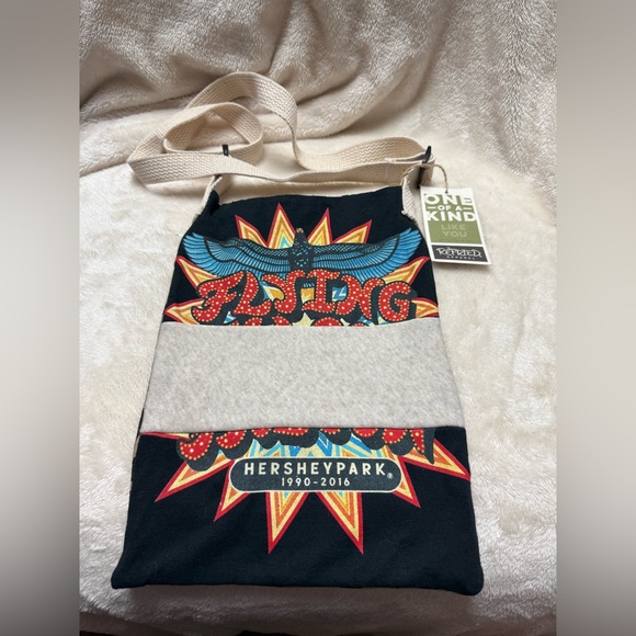 Refried Apparel One Of A Kind Upcycled Hershey Park Crossbody Bag - Picture 1 of 10